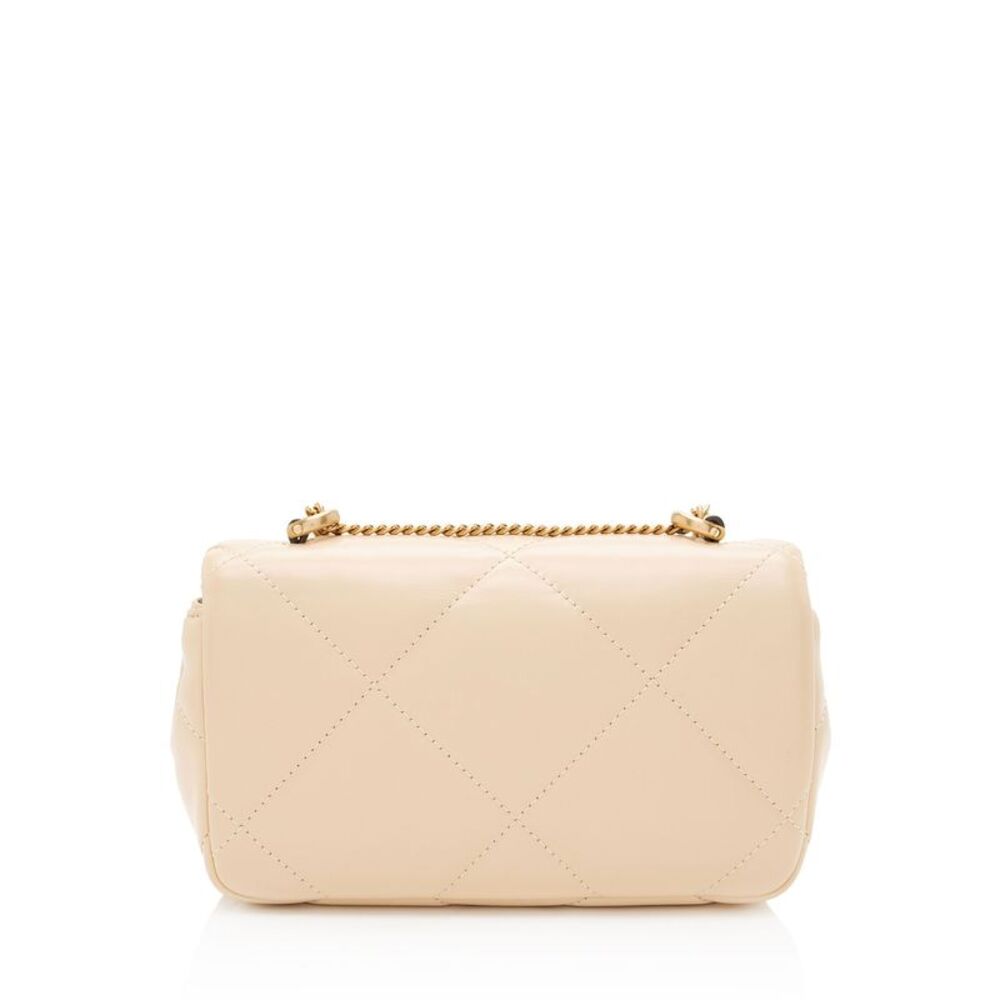 Tory Burch Quilted Leather Crystal Kira Mini Flap Bag - Picture 3 of 11